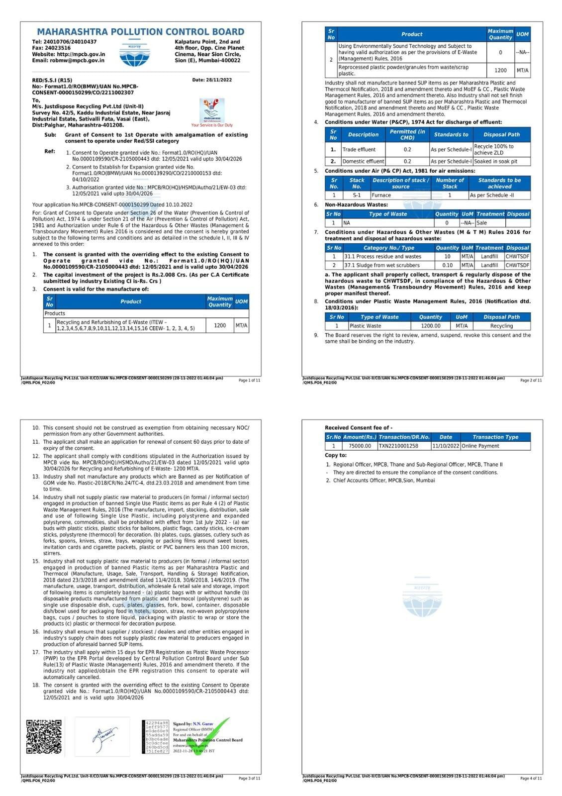 MPCB certificate: Ensuring environmental compliance and responsible data disposal